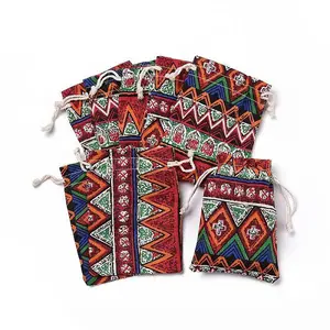 Polycotton(Polyester Cotton) Packing Pouches Drawstring Bags