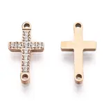 316 Surgical Stainless Steel Clear Cubic Zirconia Connector Charms