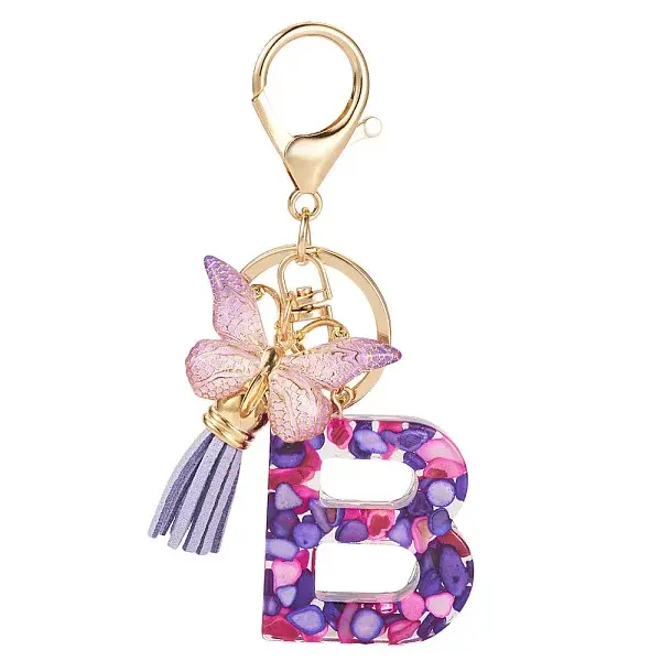 Resin Butterfly Pendant Keychains