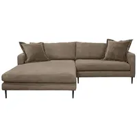 P & B ROHOVÁ SEDAČKA, textil, hnědá