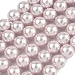 Electroplated Shell Pearl Beads Strands