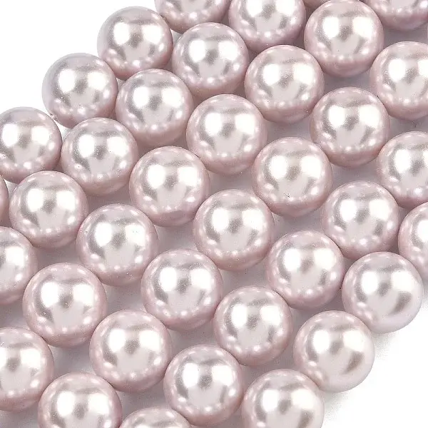 Electroplated Shell Pearl Beads Strands