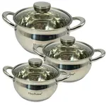 Haus Roland Sada nerezového nádobí 6 ks, kombinace lesku a matu