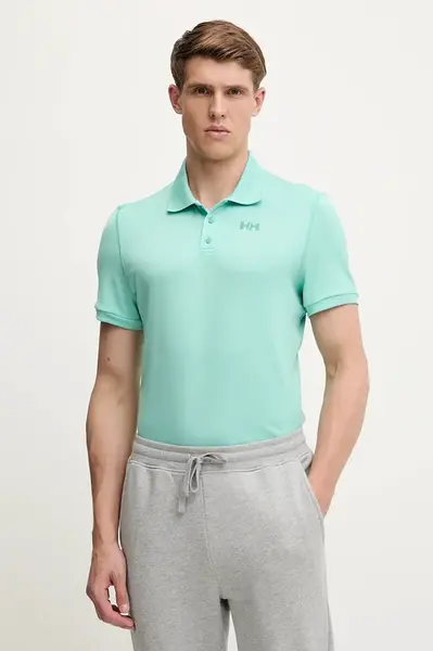 Polo tričko Helly Hansen pánské, bílá barva, s potiskem