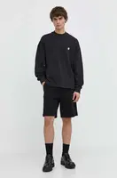 Bavlněná mikina Hugo Blue Ninnyo pánská, černá barva, s aplikací, 50522371