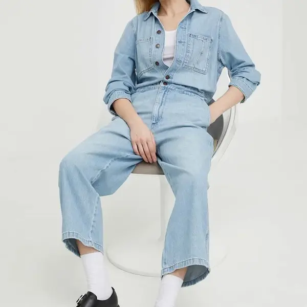 Džínový overal Levi's bavlněný, s límečkem