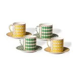 Sada šálků a podšálků Pols Potten Espresso set Chess