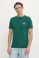 Bavlněné tričko Lindbergh zelená barva, s aplikací, 30-400313