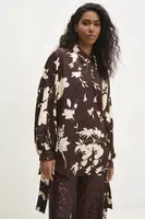 Košile Answear.LAB dámská, hnědá barva, relaxed, s klasickým límcem