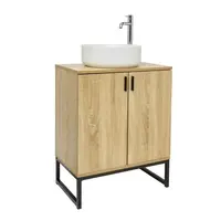 Ceramia Easy kúpeľňová skrinka s umývadlom 60x73x36 cm svetlý dub lesk EASYUMDB4