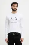 Armani Exchange  Pánske bavlnené tričko s dlhým rukávom