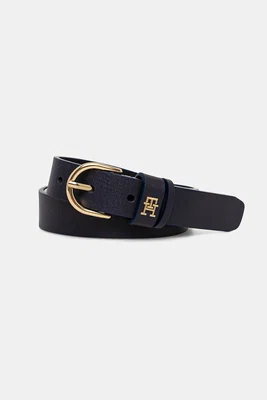 Kožený pásek Tommy Hilfiger dámský, tmavomodrá barva, AW0AW16836