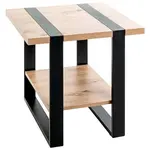 ODKLÁDACÍ STOLEK, černá, barvy dubu