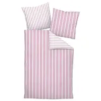 Janine POVLEČENÍ, makosatén, bílá, světle růžová, 140/200 cm