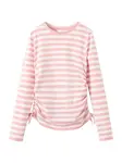 MANGO KIDS Tričko 'GAT'  ružová / biela