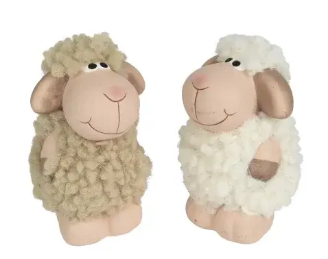 Dekorace (2 druhy) Ovce 9,5 cm