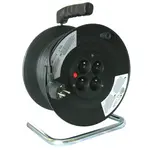 SOLIGHT Prodlužovací kabel 50 m na bubnu, 3 x 1,5 mm2, 4 zásuvky, černý