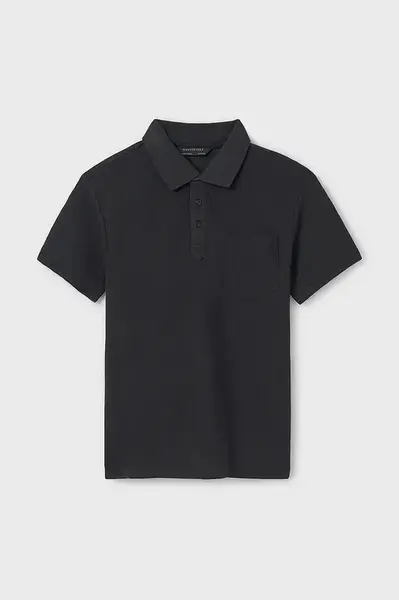 Dětská bavlněná polokošile Mayoral černá barva, 6128