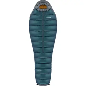 Hannah POLAR 700 Péřový spacák, modrá, velikost 225 cm - zip uprostřed
