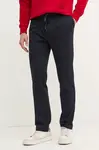 Kalhoty Tommy Hilfiger pánské, tmavomodrá barva, jednoduché, MW0MW38075