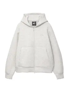 Pull&Bear Tepláková bunda 'STWD'  sivá melírovaná