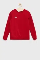 Dětská mikina adidas Performance H57473 červená barva, hladká
