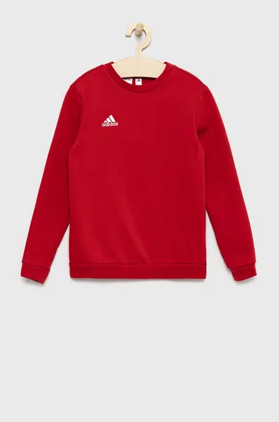 Dětská mikina adidas Performance H57473 červená barva, hladká