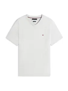 TOMMY HILFIGER Tričko 'ESSENTIAL'  sivá melírovaná
