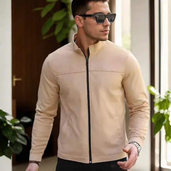 24285 Dewberry Suede Mens Jacket-CREAM