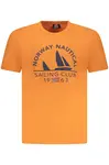 Pánske oranžové tričko s krátkym rukávom