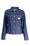 CALVIN KLEIN WOMEN'S LONG SLEEVE SHIRT BLUE