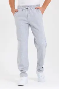 62819 Dewberry Straight Leg Back Pocket Detailed Sweatpants-GREY
