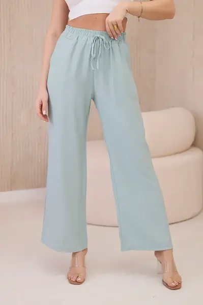 Viscose wide trousers dark mint