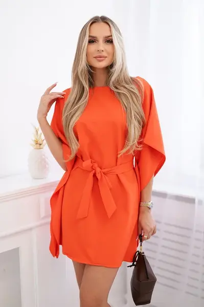 Batwings Oversize Dress Orange
