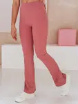 Legginsy damskie dzwony FARAFII ciemnoróżowe Dstreet