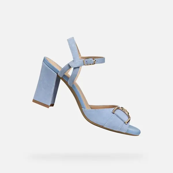Light blue women's sandals Geox New Eraklia 80 - Women's