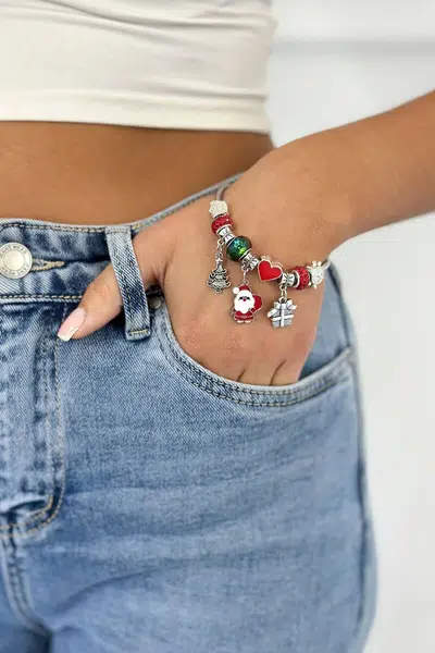 Santa Claus Christmas bracelet with bag