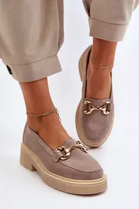 Zazoo 3429 Zamszové Dámske Mokasíny S Ozdobou Hnedé