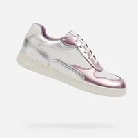 Silver women's sneakers Geox Jaysen - Women's