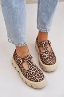 Semišové Poltopánky S Prackou V Leopardom Zazoo