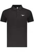 Čierne pánske polo tričko s krátkym rukávom