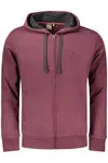 COVERI MOVING RED MEN'S ZIP-UP SWEATSHIRT