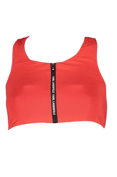 Červený plavkový top Karl Lagerfeld