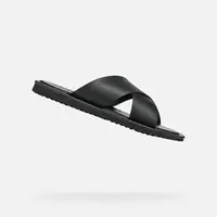 Black men's slippers Geox Erice - Men's