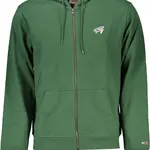 TOMMY HILFIGER MEN'S GREEN ZIP SWEATSHIRT