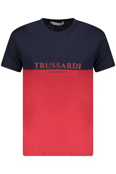 TRUSSARDI MEN'S SHORT SLEEVE T-SHIRT RED