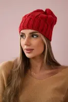 Kesi Čapica s fleece Iwona K221 bordová