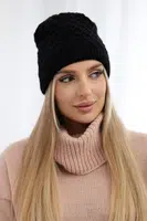 Kesi Čapica s fleece Kratka K204 čierna