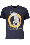 CAVALLI CLASS MEN'S SHORT SLEEVED T-SHIRT BLUE