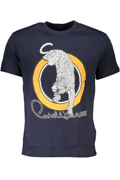 CAVALLI CLASS MEN'S SHORT SLEEVED T-SHIRT BLUE